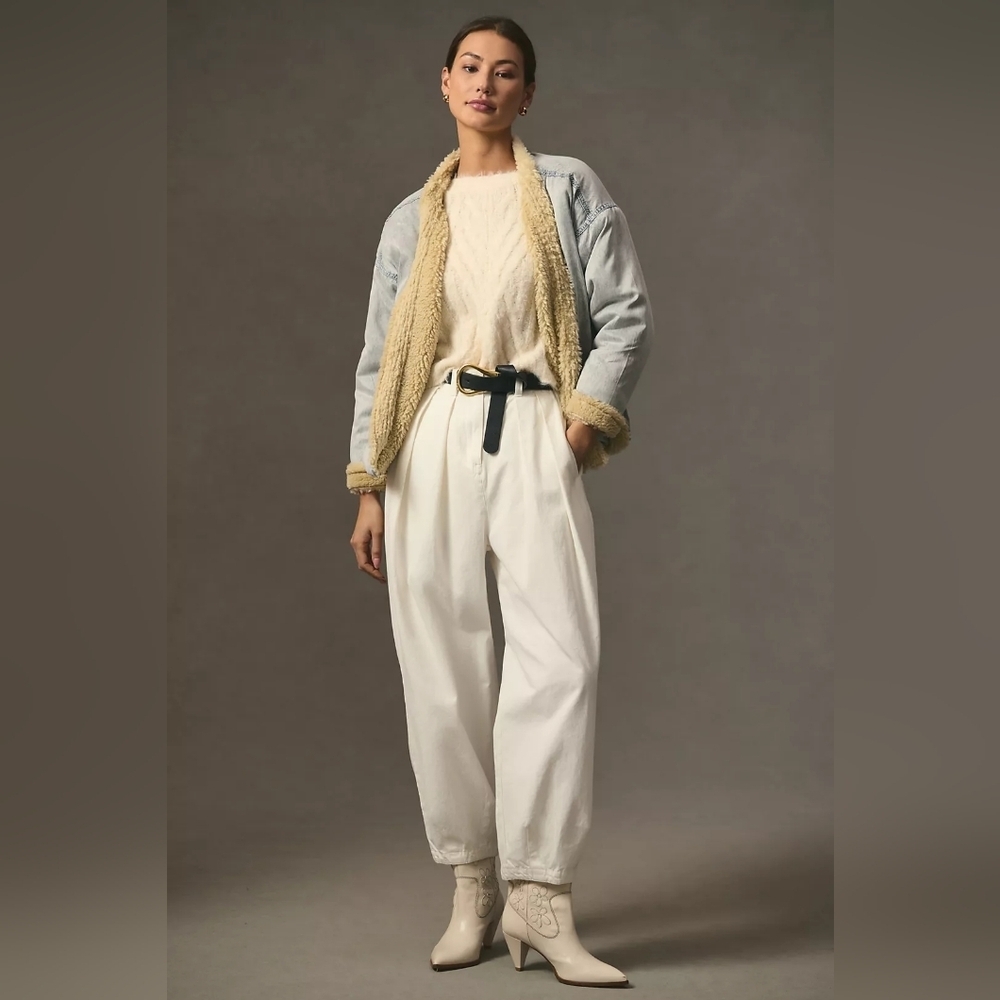 FREECITY x Anthropologie Faux Shearling Jacket S - Picture 11 of 15